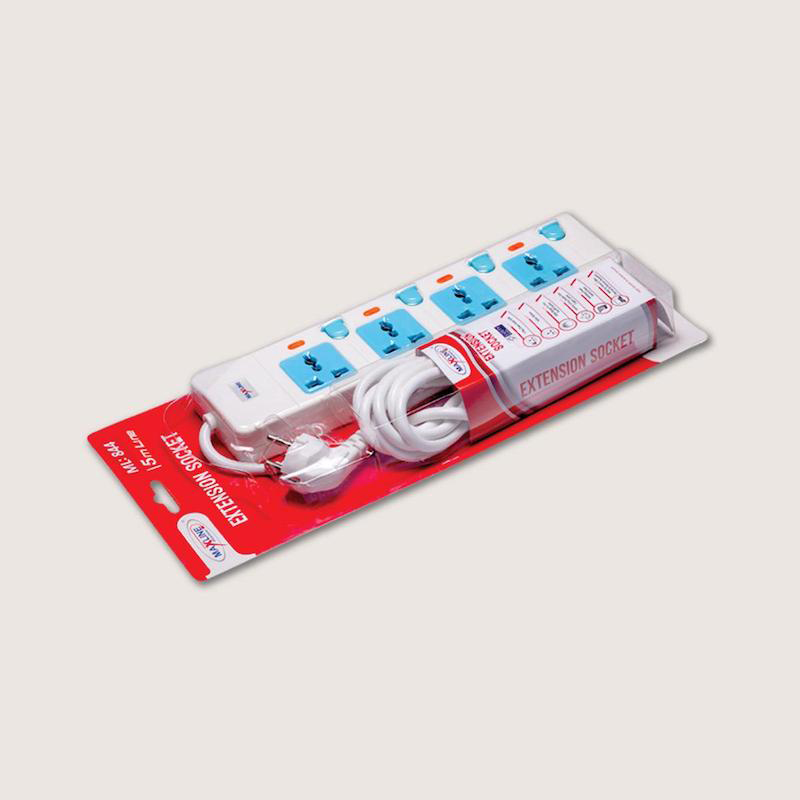 Picture of Maxline  Multiplug 4 Port Extention Socket  Ml 844