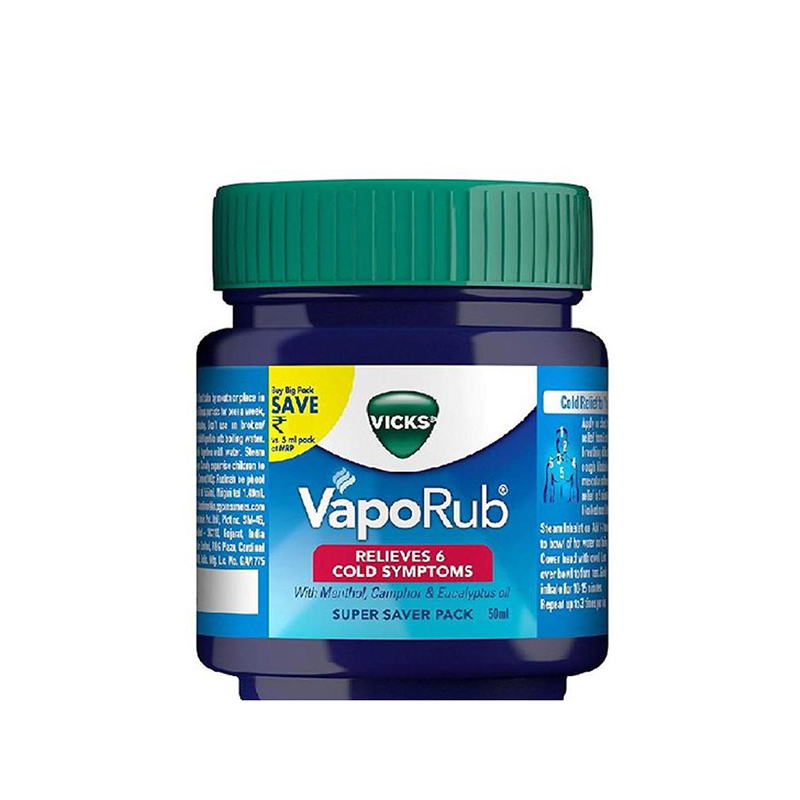 Picture of Vicks Vaporub Ointment  Relieves 6 Cold Symptoms (INDIAN) -  50ML
