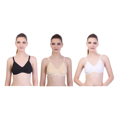 Picture of 100% Cotton Bra For Ladies ( 3 PCS ) Picture of 100% Cotton Bra For Ladies ( 3 PCS )