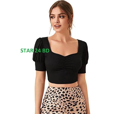 Picture of Cotton Crop Tops Blouse for Women - Blouse For Women