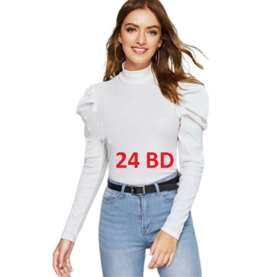 Picture of Cotton Full Sleeve Full Body Crop Tops Blouse for Women