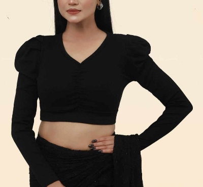 Picture of Fashionable Cotton Full hata Crop Tops Blouse for Women