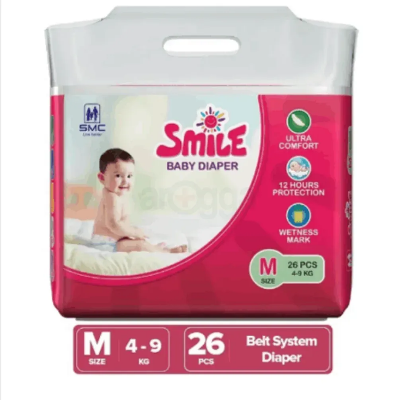 Picture of SMC Smile Baby Belt Diaper M (4–9 kg.) - 26 Pcs Pack
