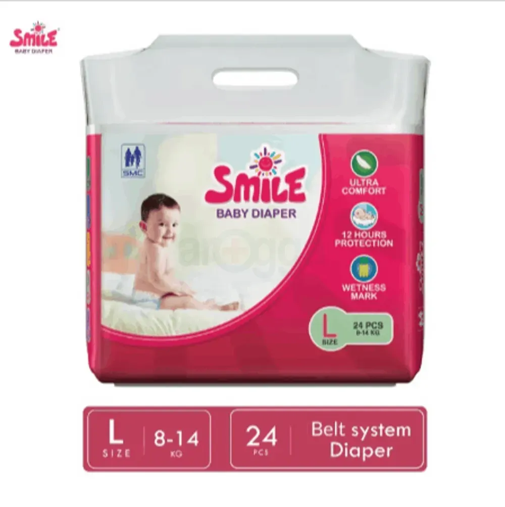 Picture of SMC Smile Baby Belt Diaper L (9–14 kg.) - 24 Pcs Pack