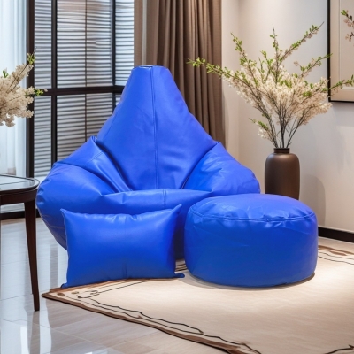 Picture of LAZY DUDE XXXL Gaming Combo Beanbag Set - Color Blue