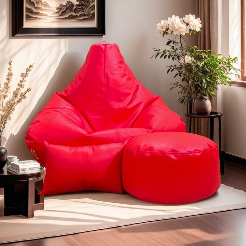 Picture of LAZY DUDE XXXL Gaming Combo Beanbag Set - Color Red