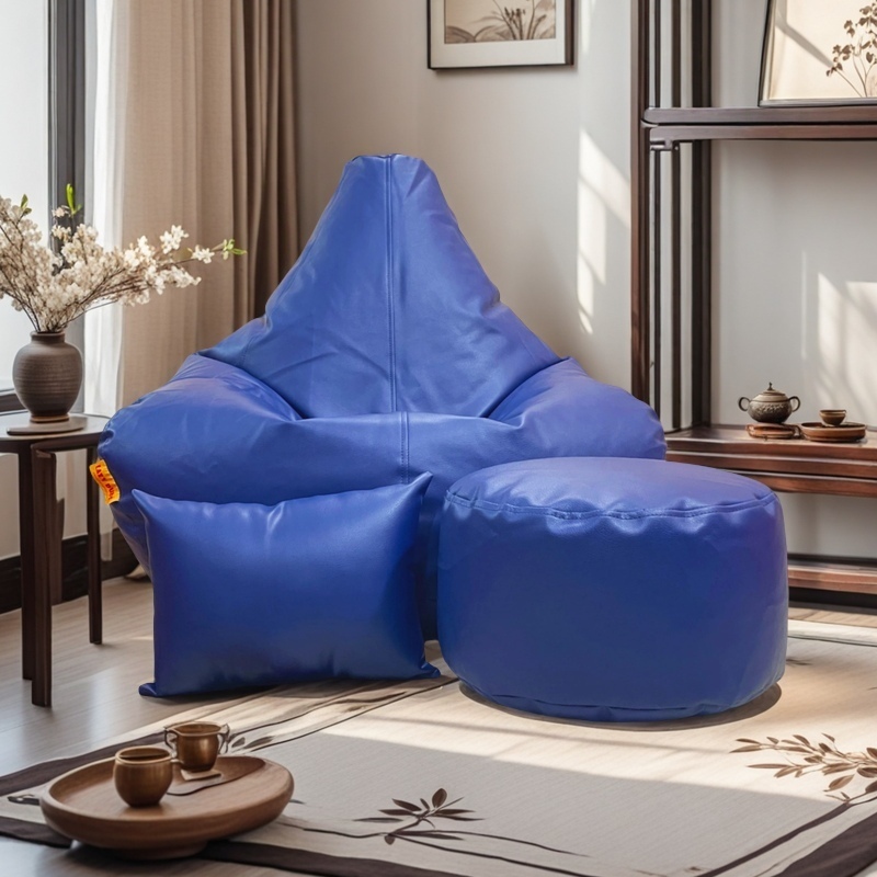 Picture of LAZY DUDE XXXL Gaming Combo Beanbag Set - Color Deep Blue