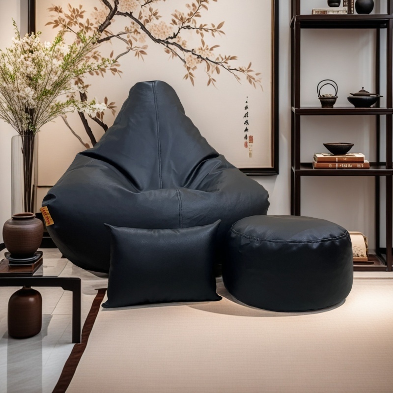 Picture of LAZY DUDE XXXL Gaming Combo Beanbag Set - Color Black