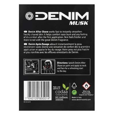 Picture of 100 ml Denim Musk after shave used for male International UAE product