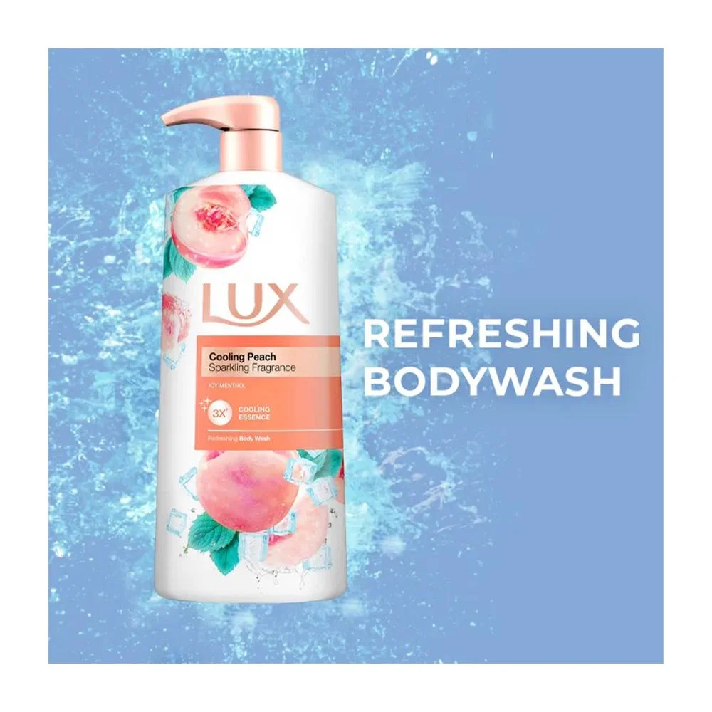 Picture of 500 ml Skin care Lux Cooling Peach shower gel International Thailand product used for male / female