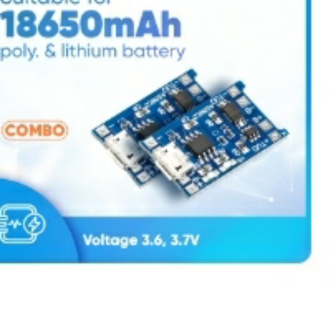 Picture of TP4056 Dual Protection Lithium/Lithium-ion Battery Charging Module (Type C USB Input) - Input Voltage: 5V - Input Interface: Type C USB by Akram Electronics Picture of TP4056 Dual Protection Lithium/Lithium-ion Battery Charging Module (Type C USB Input) - Input Voltage: 5V - Input Interface: Type C USB by Akram Electronics