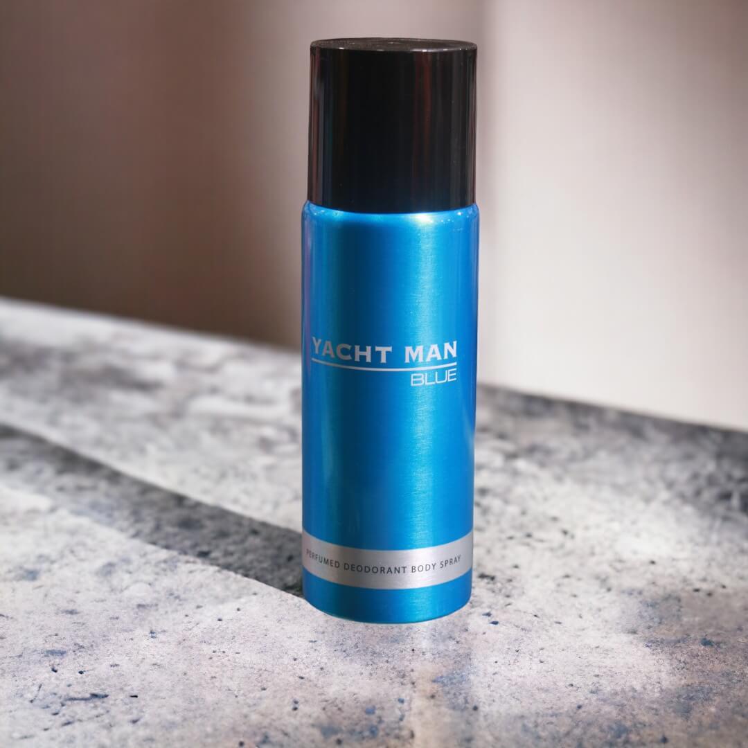 Picture of 200 ml Yacht man BLUE Body Spray International UAE product used for male
