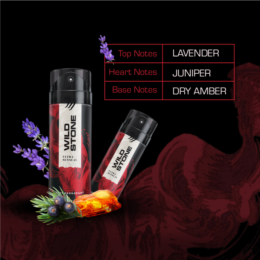 Picture of 150 ml Wild Stone Ultra Sensual Body Spray Indian product used for male