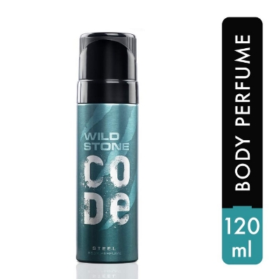 Picture of 120 ml Wild Stone code Steel Body Spray Indian product used for male