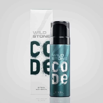 Picture of 120 ml Wild Stone code Steel Body Spray Indian product used for male