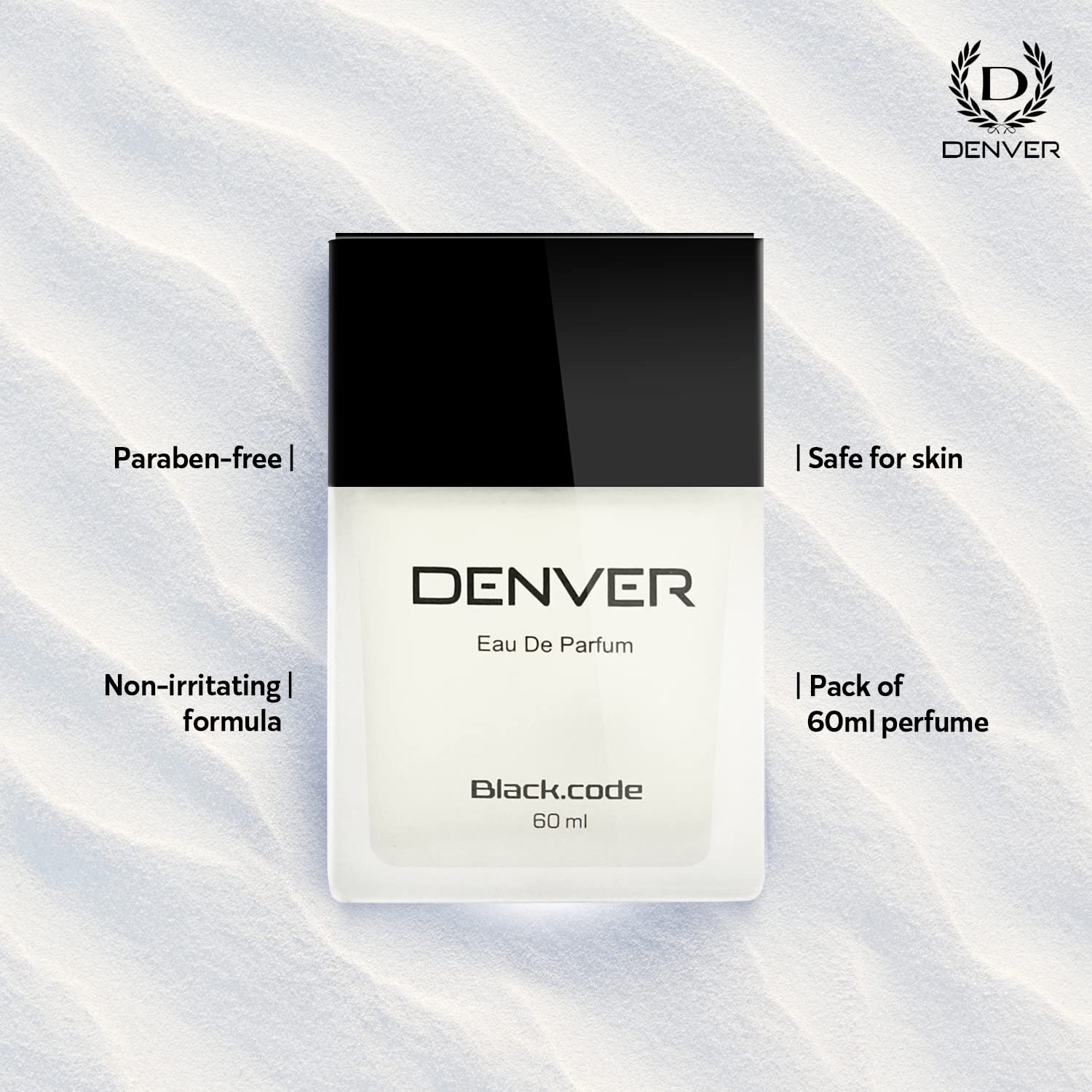 Picture of 60 ml Denver Black Body perfume party scent Indian product Used for male