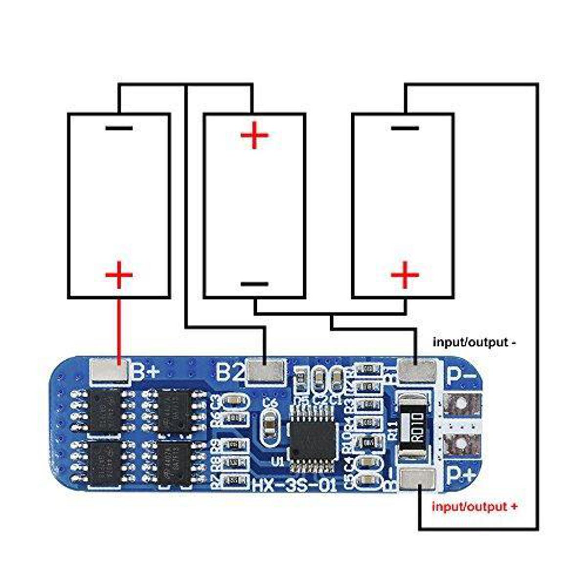 Picture of 3S 10A 12V PCB BMS Protection Board For 3 Pack 18650 Battery - Battery - 12 volt battery by Akram Electronics Picture of 3S 10A 12V PCB BMS Protection Board For 3 Pack 18650 Battery - Battery - 12 volt battery by Akram Electronics