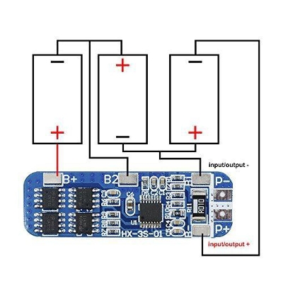 Picture of 3S 10A 12V PCB BMS Protection Board For 3 Pack 18650 Battery - Battery - 12 volt battery by Akram Electronics Picture of 3S 10A 12V PCB BMS Protection Board For 3 Pack 18650 Battery - Battery - 12 volt battery by Akram Electronics