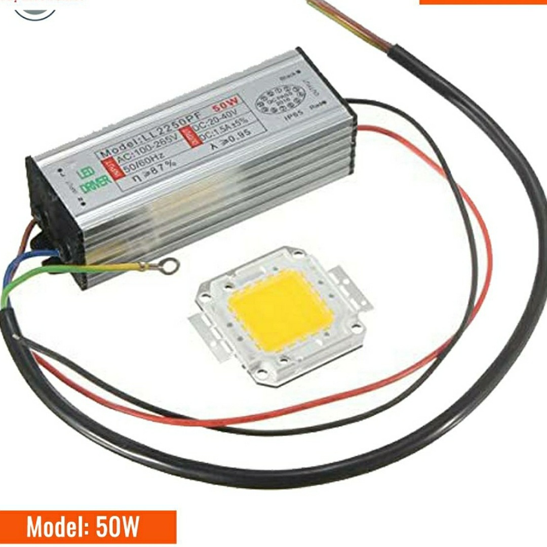 Picture of 50W LED SMD Chip Bulbs With 50W High Power Waterproof LED Driver Supply by Akram Electronics