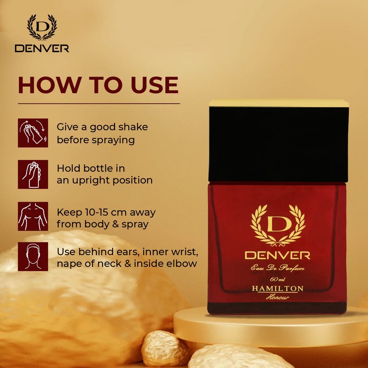 Picture of 60 ml Denver HAMILTON Honour Body perfume party scent Indian product Used for male