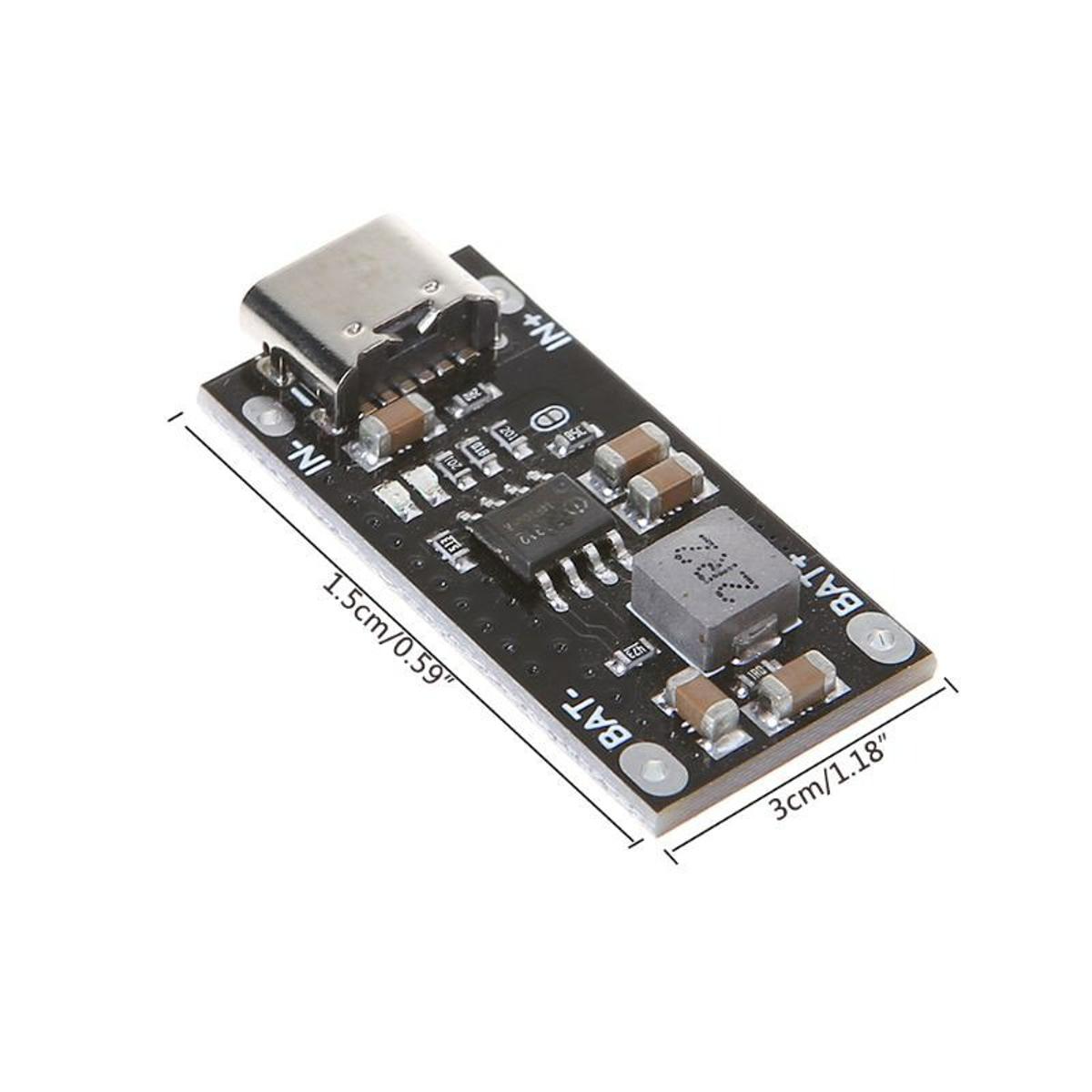 Picture of Type C USB Input High Current 3A Polymer Ternary Li-ion Lithium Quick Fast Charging Board IP2312 CC/CV Mode 5V To 4.2V Module by Akram Electronics