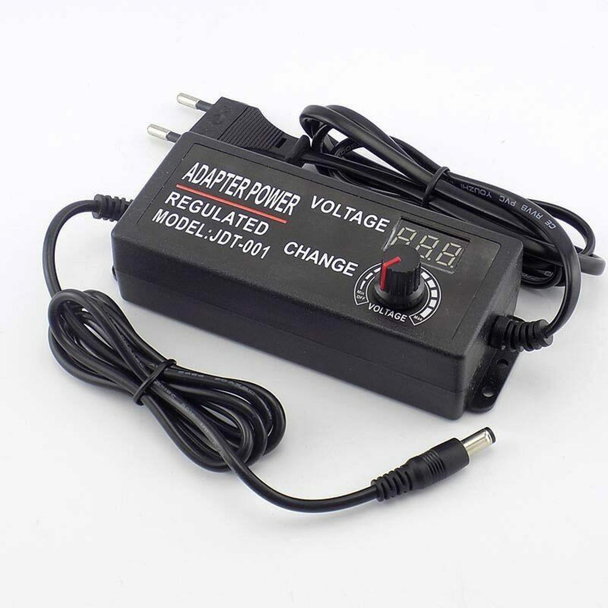 Picture of ADJUSTABLE AC TO DC 3V to 24V 5A UNIVERSAL ADAPTER WITH DISPLAY SCREEN VOLTAGE ADJUSTABLE POWER SUPPLY ADATPOR 3-24V Regulator by Akram Electronics
