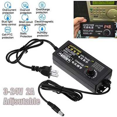 Picture of Universal Adjustable AC To DC 3V-24V 5A Power Adapter Voltage Regulated EU Plug by Akram Electronics Picture of Universal Adjustable AC To DC 3V-24V 5A Power Adapter Voltage Regulated EU Plug by Akram Electronics