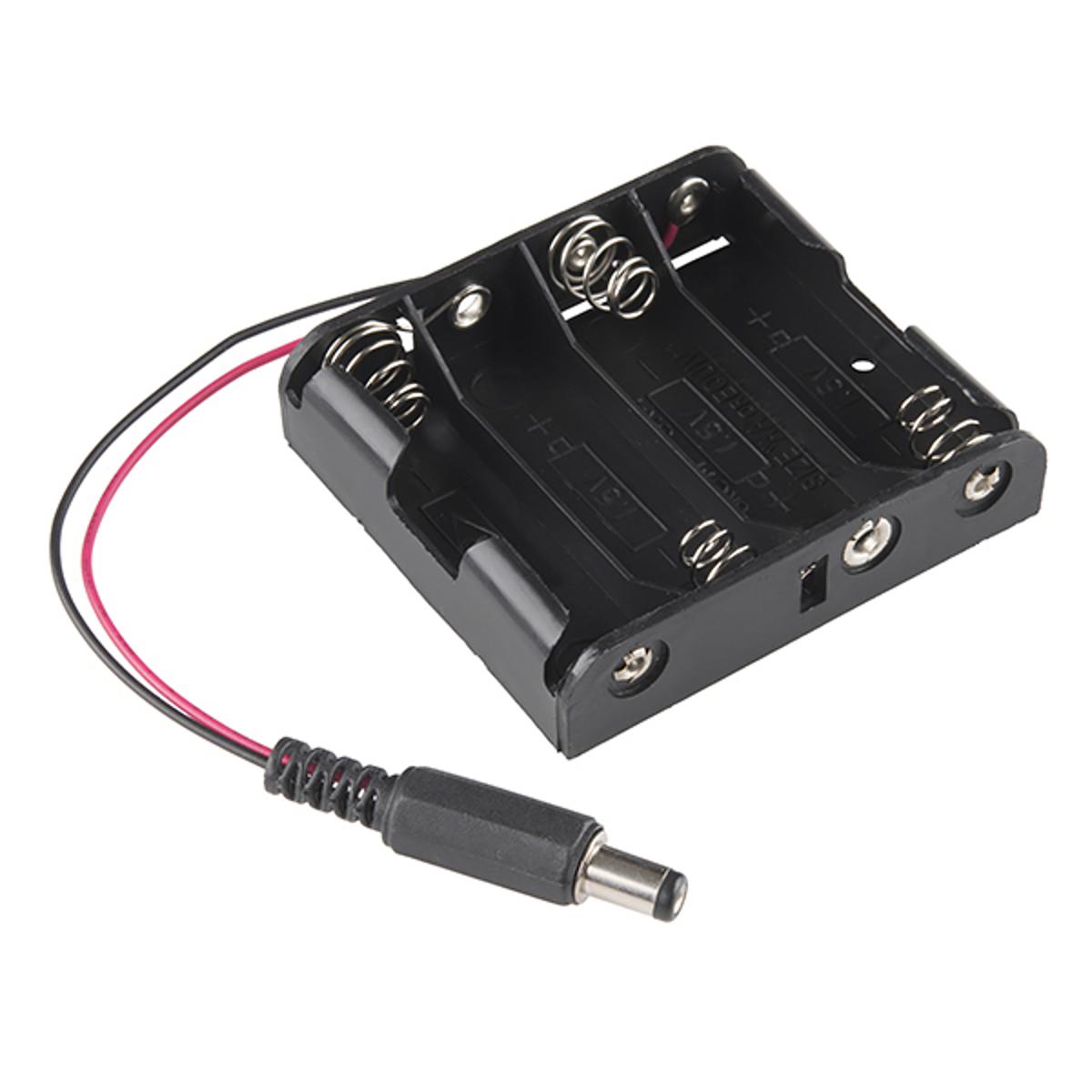 Picture of AA Battery Holder 4S with Barrel Jack Connector- 1set by Akram Electronics
