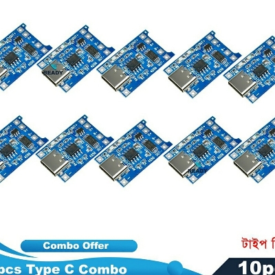 Picture of 10pcs Type-c USB 5V 1A 18650 Lithium Battery Charger Module Charging Board with Dual Protection Functions by Akram Electronics