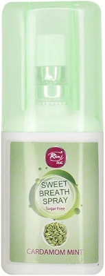 Picture of 20 ml Rivaj UK CARDAMOM MINT Sugar Free Sweet Breath Spray International UAE product used for male female
