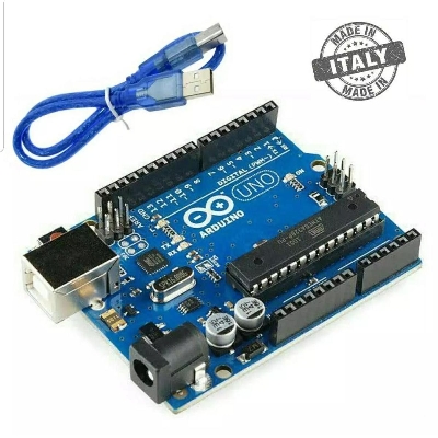 Picture of Uno R3 Development Board, Microcontroller Based on ATmega328 with USB Cable for DIY Project, (Uno R3) Made in Italy by Akram Electronics Picture of Uno R3 Development Board, Microcontroller Based on ATmega328 with USB Cable for DIY Project, (Uno R3) Made in Italy by Akram Electronics