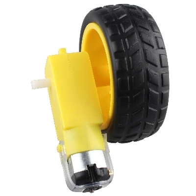 Picture of Plastic Tire Wheel with DC Motor by Akram Electronics