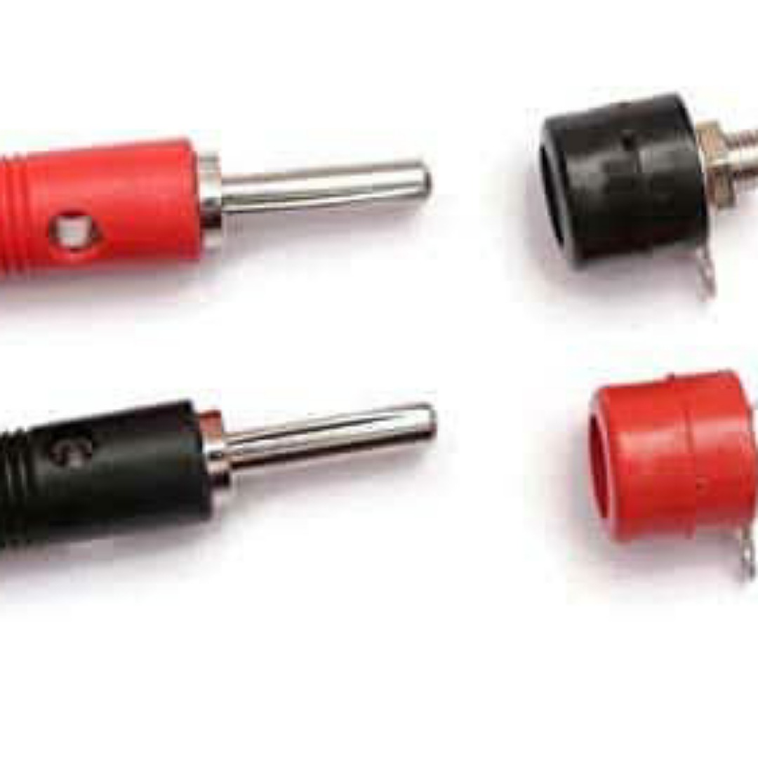 Picture of 4mm Banana Plug Connector Male Lantern Type Solderless Screw Connector Power Supply Wire Cable Connector- 1set by Akram Electronics