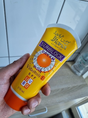Picture of 170 ml Skin care Lady Diana Collection Sunblock cream International UAE product used for male/ female