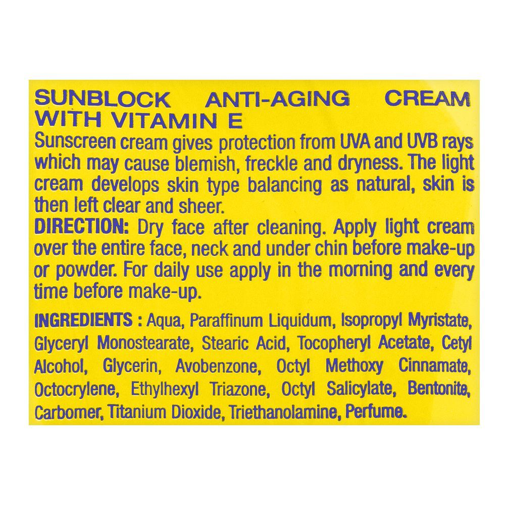 Picture of 170 ml Skin care Lady Diana Collection Sunblock cream International UAE product used for male/ female