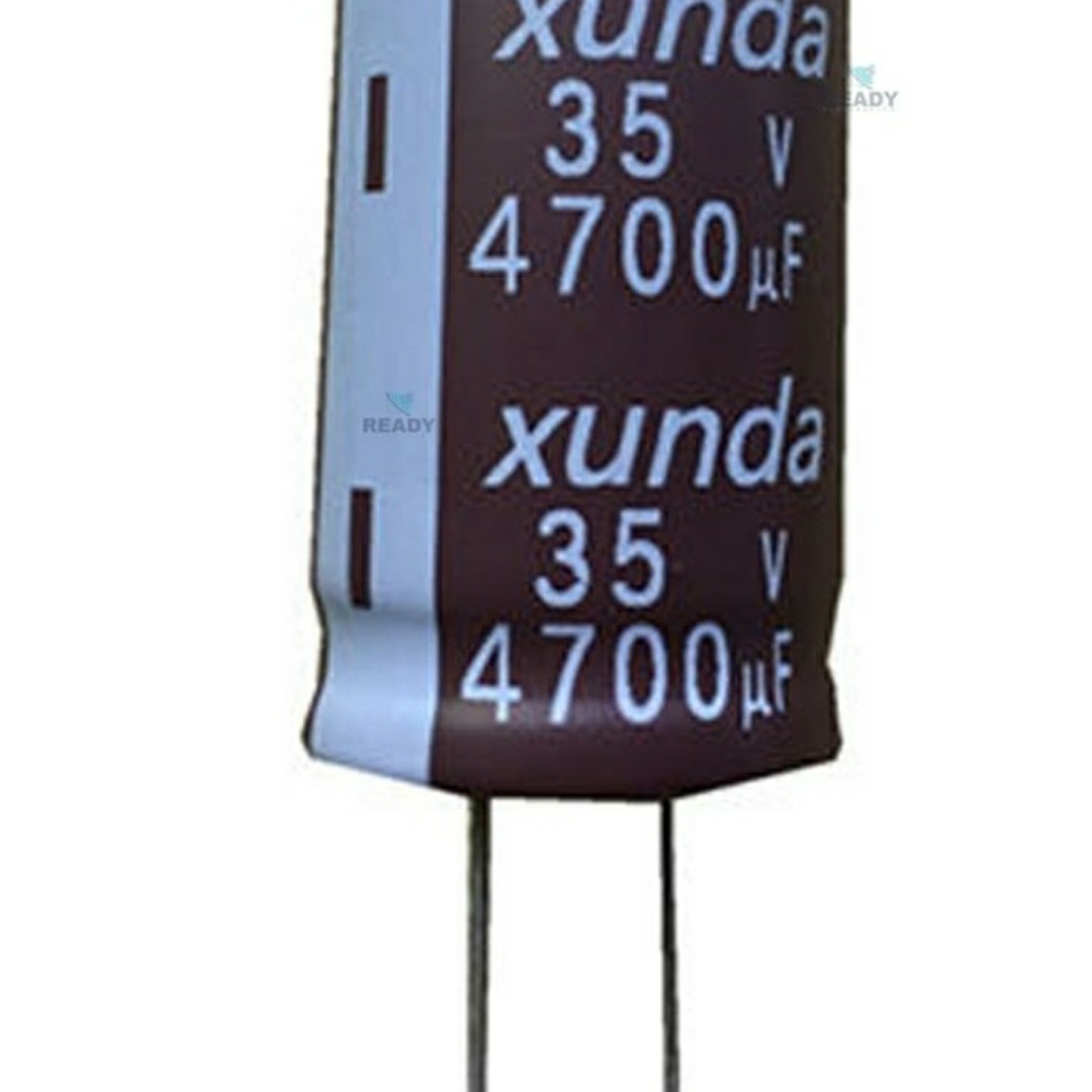 Picture of 1pcs 4700uF 35V RADIAL Electrolytic Capacitor 4700uF 35V Radial Polarized Aluminum Electrolytic Capacitors 2 Pin Leads Connections Leg by Akram Electronics
