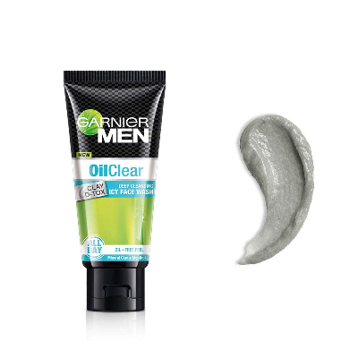 Picture of 50 ml Garnier Men Oil Clear Deep Cleansing Icy face wash Indian product used for male