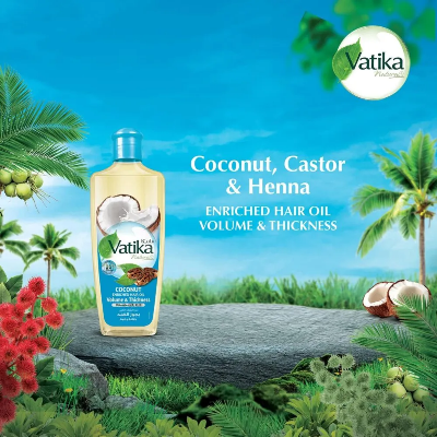 Picture of 200 ml Vatika COCONUT hair oil International UAE product used for male female