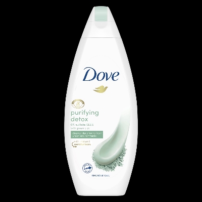 Picture of 250 ml Dove Purifying Detox shower gel body wash Unilever International European product used for male/ female