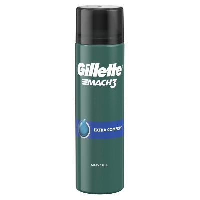 Picture of 200 ml Gillette EMACH3 extra comfort Shaving Gel International Colombia product used for male