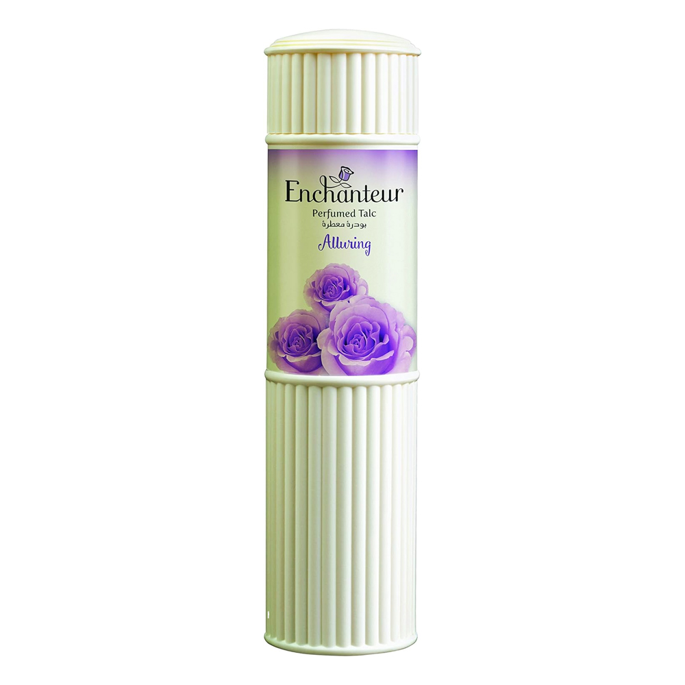 Picture of 250 gm Enchanteur Alluring Talcum Powder International Malaysian product used for male/female