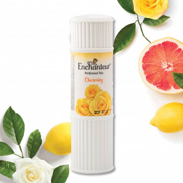 Picture of 250 gm Enchanteur Charming Talcum Powder International Malaysian product used for male/female