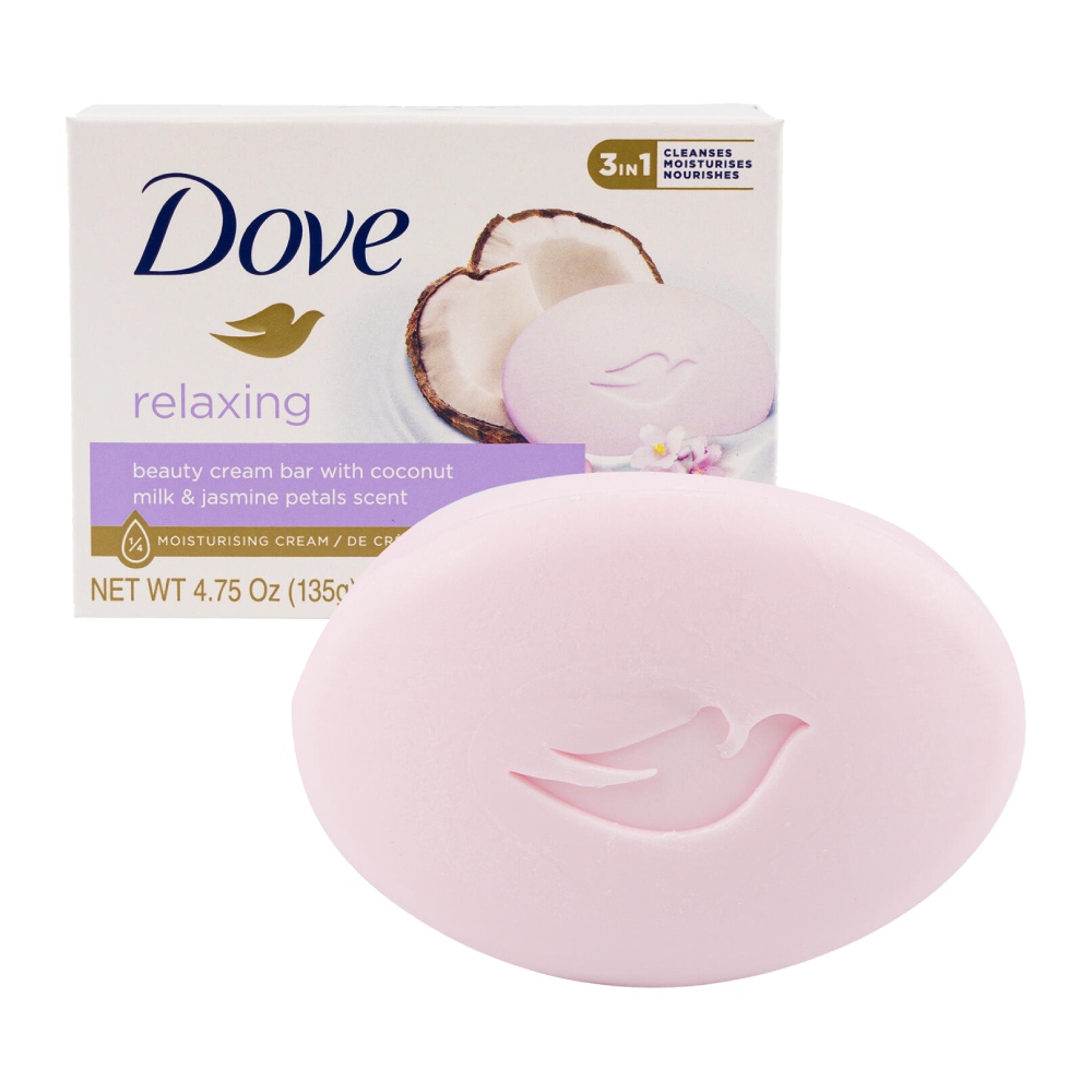 Picture of 135 gm Dove Relaxing  Coconut milk & jasmine sent Body Soap International Europe Country product used for male/female Picture of 135 gm Dove Relaxing  Coconut milk & jasmine sent Body Soap International Europe Country product used for male/female
