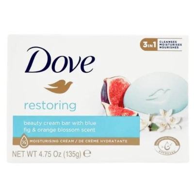 Picture of 135 gm Dove Restoring blue fig & orange blossom sent Body Soap International Europe Country product used for male/female Picture of 135 gm Dove Restoring blue fig & orange blossom sent Body Soap International Europe Country product used for male/female