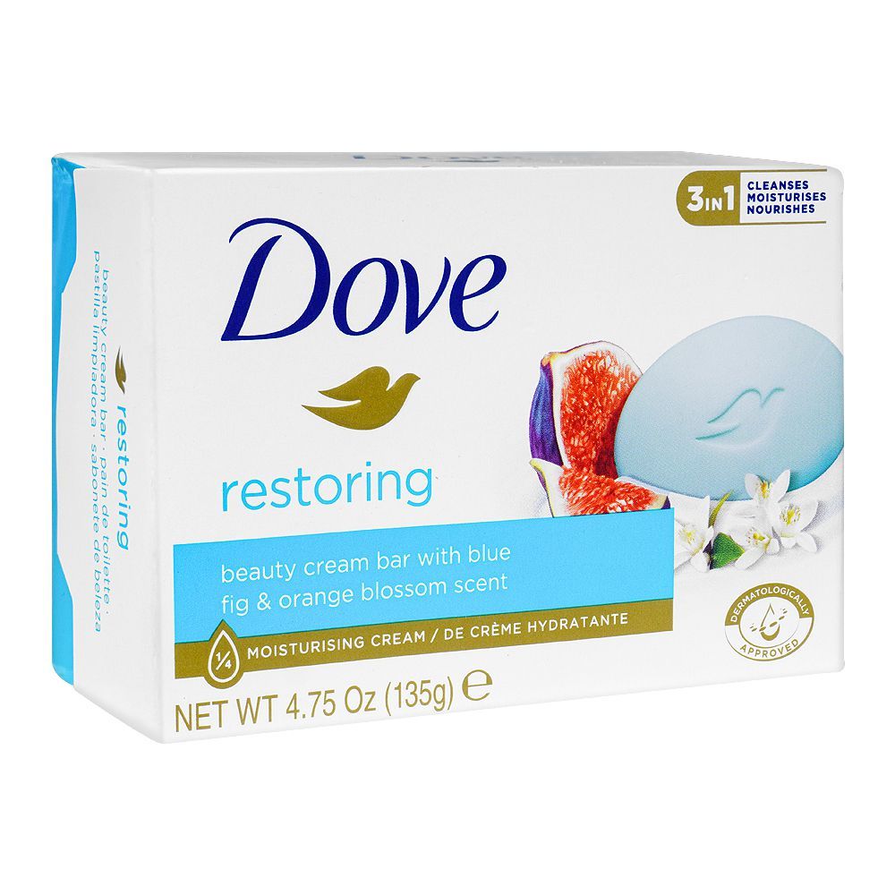 Picture of 135 gm Dove Restoring blue fig & orange blossom sent Body Soap International Europe Country product used for male/female Picture of 135 gm Dove Restoring blue fig & orange blossom sent Body Soap International Europe Country product used for male/female