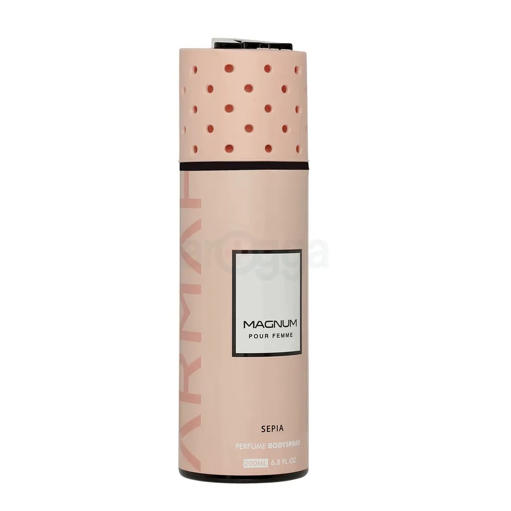 Picture of 200 ml Personal care body spray Armaf MAGNUM pure femme Sepia International UAE product used for female Picture of 200 ml Personal care body spray Armaf MAGNUM pure femme Sepia International UAE product used for female