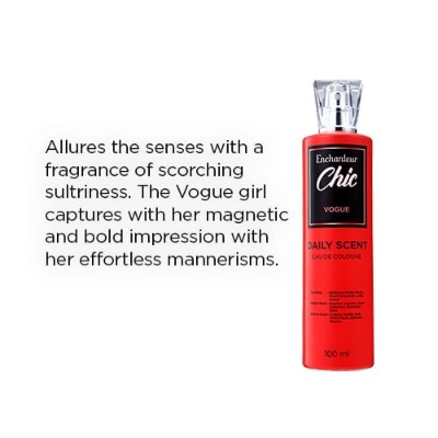 Picture of 100 ml Enchanteur Chic Vogue Body perfume International Malaysian product used for female Picture of 100 ml Enchanteur Chic Vogue Body perfume International Malaysian product used for female