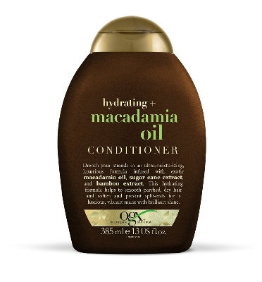 Picture of 385 ml OGX refreshing hydrating + macadamia oil conditioner International Germany product used for male/ female