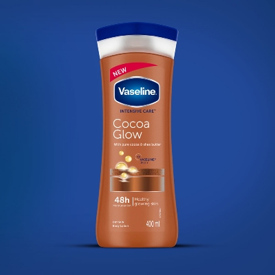 Picture of 400 ml Vaseline Cocoa glow body lotion International South African Product used for male / female