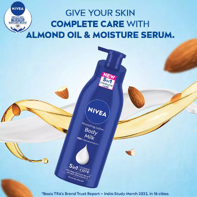 Picture of 400 ml Nivea Body Milk Body Lotion International Indian product used for male/ female